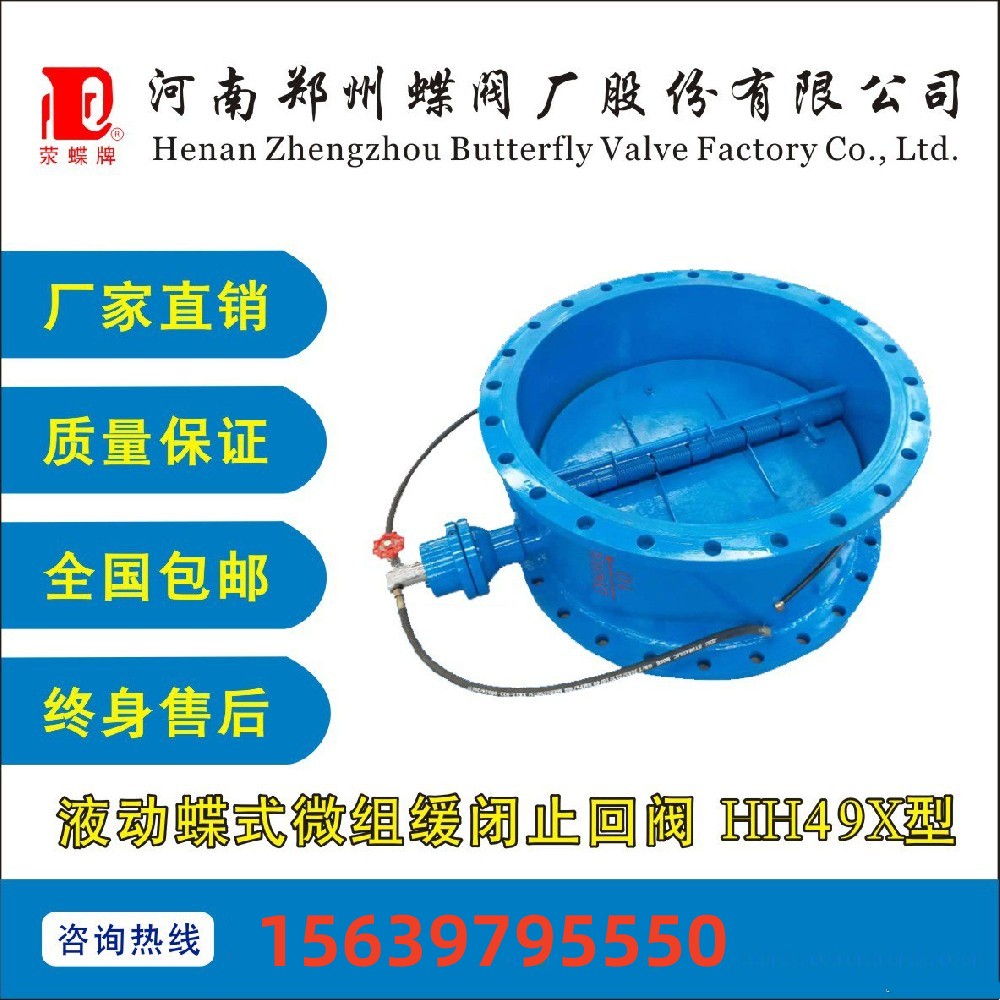 HH49X-10水力控製閥 微阻緩閉蝶式消聲止回閥